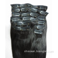 Hair Extensions Clip in (CH-003) with 100% Human Straight Hair
